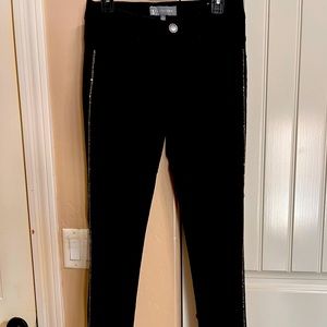 WIT & WISDOM Ab’Solution Black Stretch Skinny Jeans with Diamond like Sequence